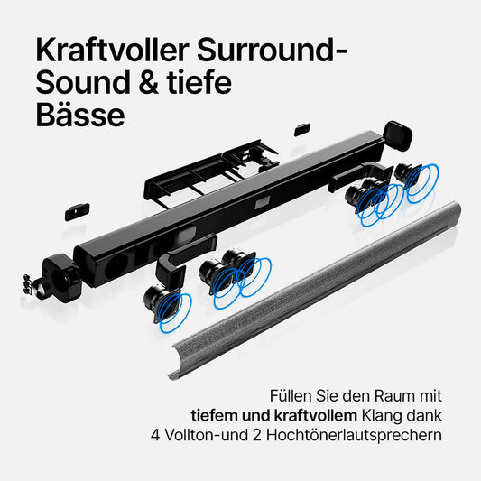 Leadsign Electronics Bluetooth Soundbar mit Subwoofer und HDMI