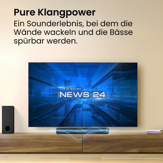Soundbar und Subwoofer mit Dolby Atmos