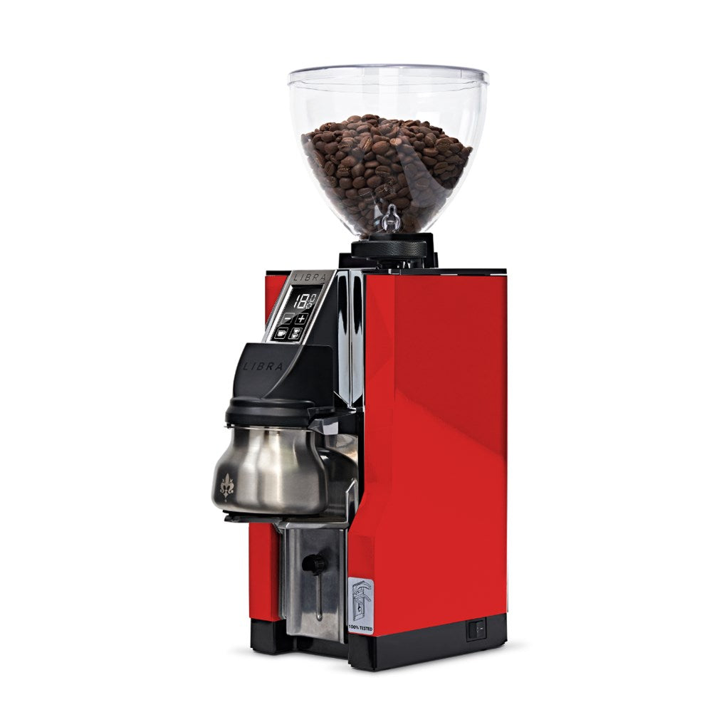 Eureka Mignon Libra All Purpose 65 Kaffeemühle Rot mit gewichtsabhängigem Mahlen