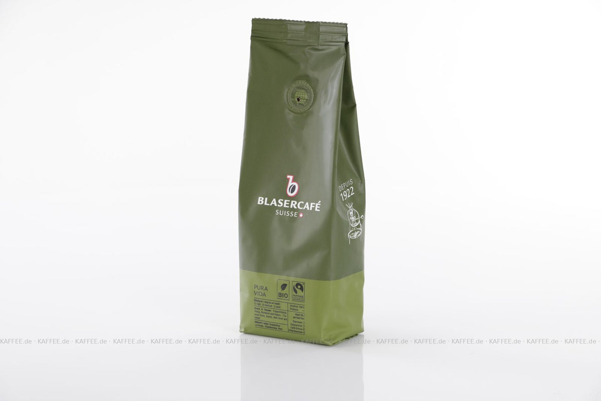 Blasercafé Pura Vida Bio Fairtrade Espresso ganze Bohnen 250 g