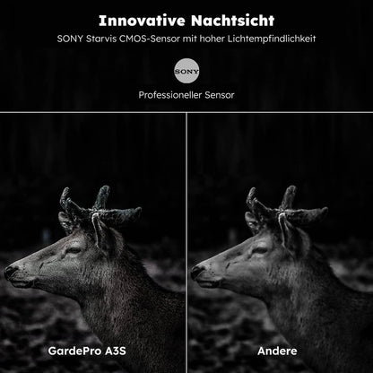 48 MP Wildkamera mit Nachtsicht (30 m) und 2,4 Zoll Farbbildschirm