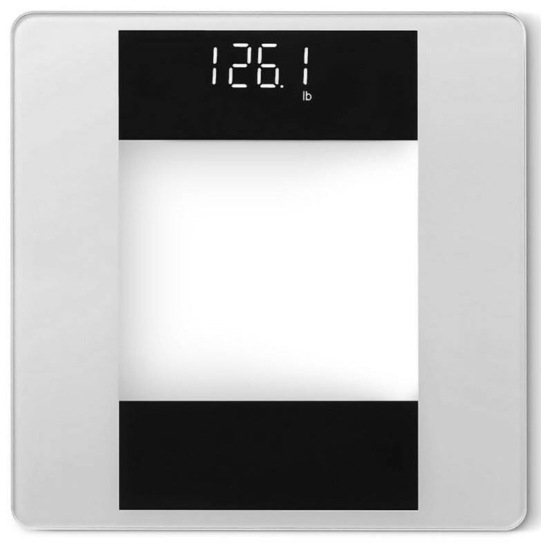 Vitafit Digitale Personenwaage 180 kg mit LED & Step-On (Silber)