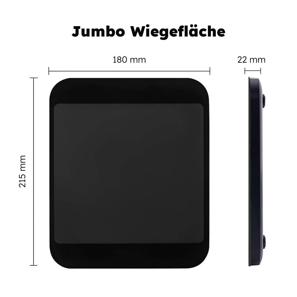 Vitafit Digitale Küchenwaage mit LED-Display, Tara-Funktion und 15 kg