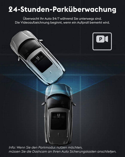 Dashcam Autokamera 1080p mit 32GB SD-Karte, 310 Grad Weitwinkel