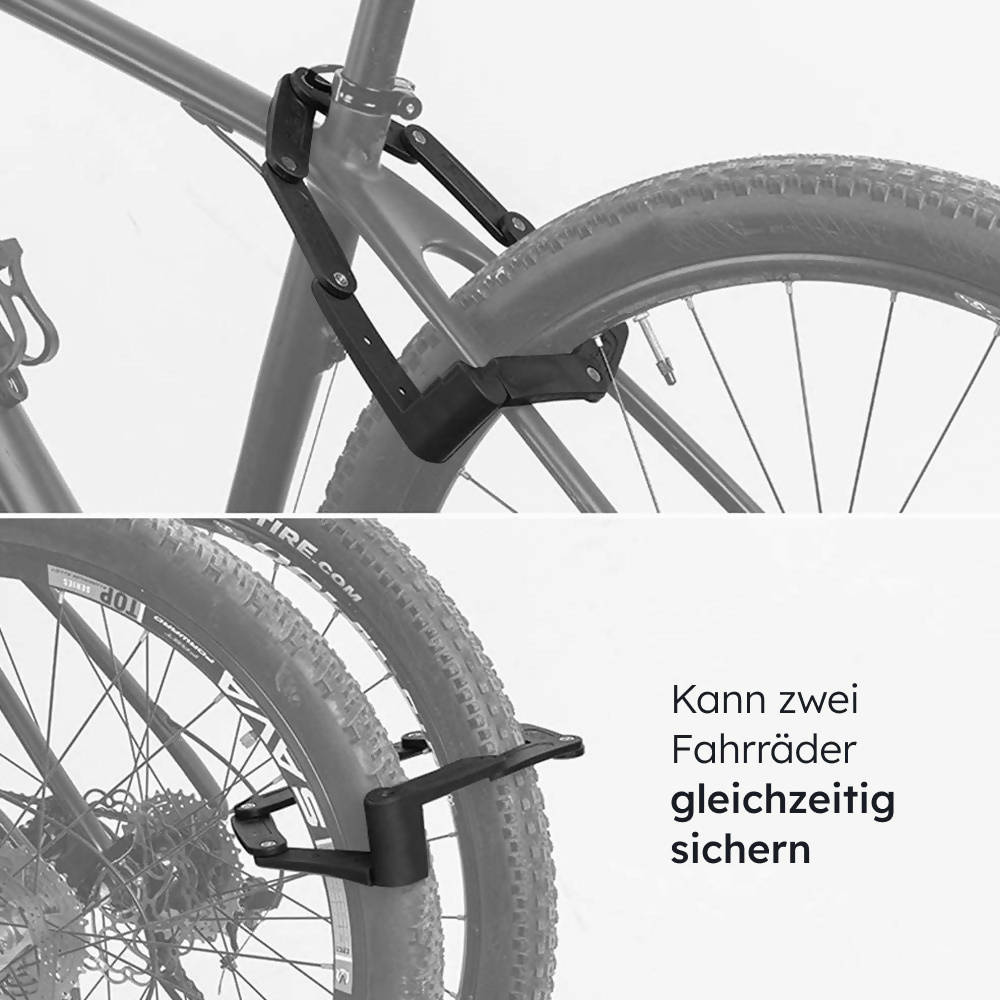 Faltbares Fahrrad-Faltschloss aus Stahl mit Halterung und 2 Schlüsseln (1x)