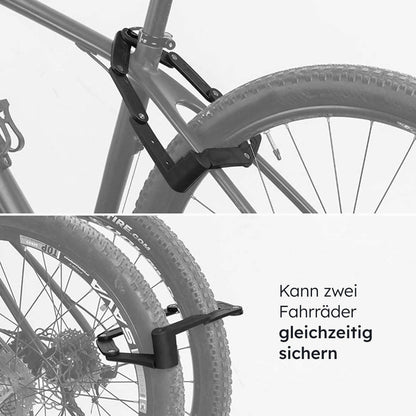 Faltbares Fahrrad-Faltschloss aus Stahl mit Halterung und 2 Schlüsseln (1x)