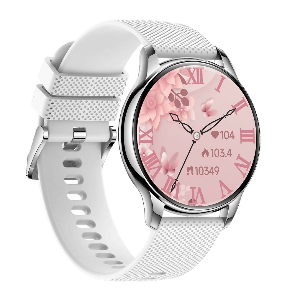 ssitech Damen-Smartwatch W Pro Gold-Gold mit Edelstahlarmband
