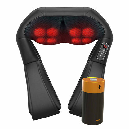 Elektrisches Nackenmassagegerät mit Wärmefunktion (Schwarz)