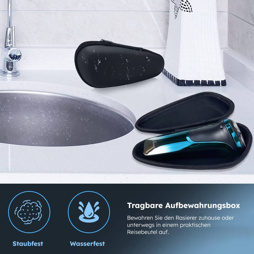 AmurheyDirect elektrischer Herrenrasierer mit Pop-up-Trimmer, Nass- und Trockenrasur, 99 Min. Laufzeit
