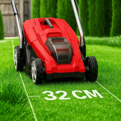 Akku Rasenmäher 18/32 Pro – 18 V, 32 cm Schnittbreite, bis 300 m², 25 L Fangkorb