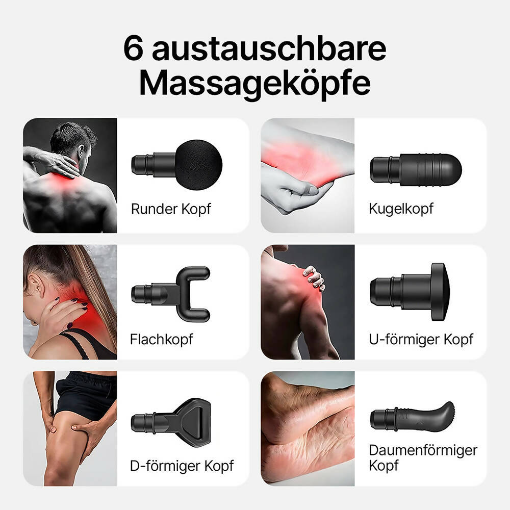 Massagepistole mit 30 Geschwindigkeitsstufen und Display
