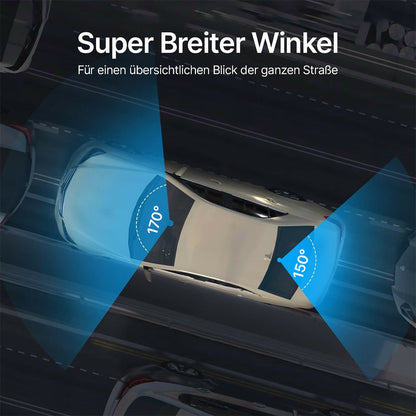 Dual-Dashcam Pro Full-HD (1080P) mit Nachtsicht und Parkueberwachung (1x)