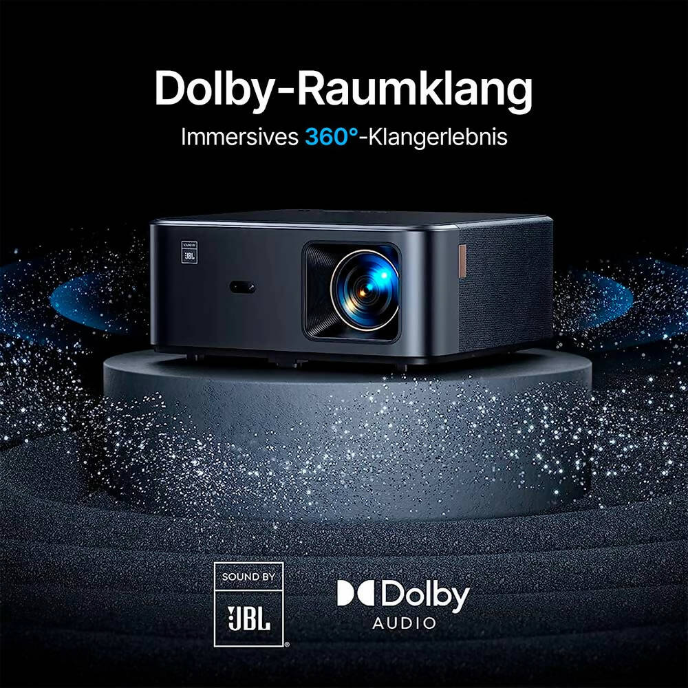 Yaber Projectors K2S 4K Beamer mit Android TV, 800 ANSI-Lumen und JBL-Lautsprechern