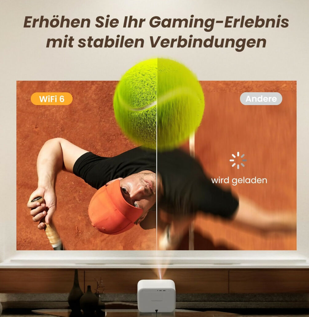 Yaber 1080p Full-HD Heimkino-Beamer mit WiFi 6 und Bluetooth 5.1