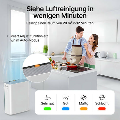 Smart Luftreiniger Pro SilentAir (H13 HEPA, 4-stufige Filtration)