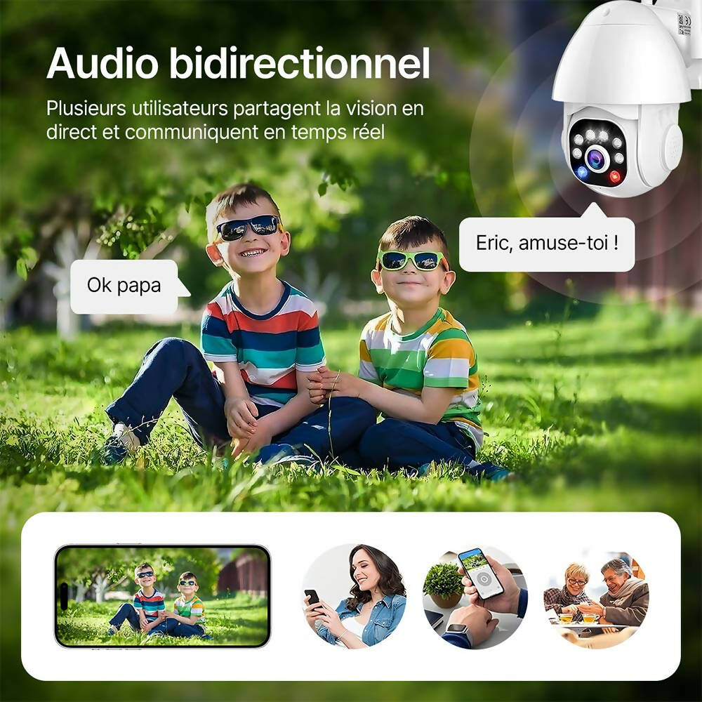 AUKTECH Außen-Überwachungskamera 2K (1x), kabelgebunden, WiFi, IP65