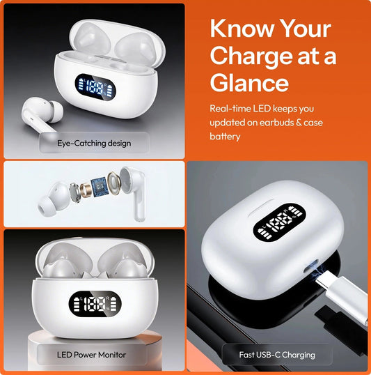 Justin EU True Wireless In-Ear-Kopfhörer mit Bluetooth 5.3 und Ladecase