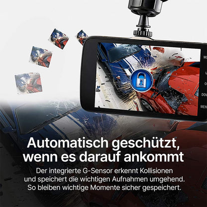 Dashcam Front- und Rueckkamera 1080p Full HD Nachtsicht Parkueberwachung G-Sensor Blau