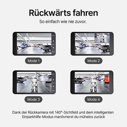 Dashcam Front- und Rueckkamera 1080p Full HD Nachtsicht Parkueberwachung G-Sensor Blau
