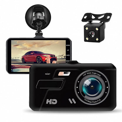 Dashcam Front- & Rueckkamera 1080p Nachtsicht Parkueberwachung G-Sensor (Schwarz)