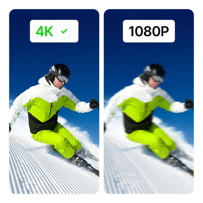 4K Action-Kamera mit WiFi, 2 Zoll Touchscreen & 30 m Unterwassergehäuse (Schwarz)