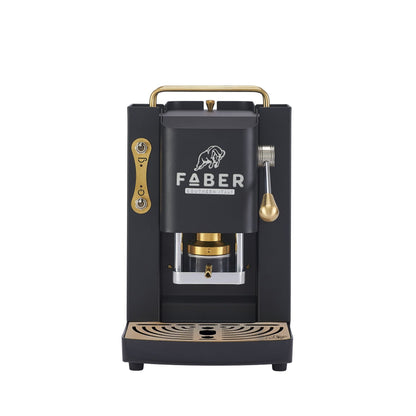 Faber Pro Deluxe ESE-Padmaschine Schwarz/Messing