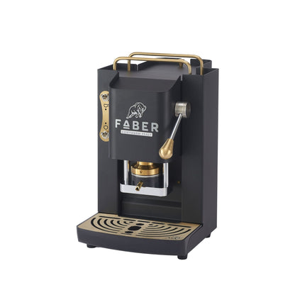 Faber Pro Deluxe ESE-Padmaschine Schwarz/Messing