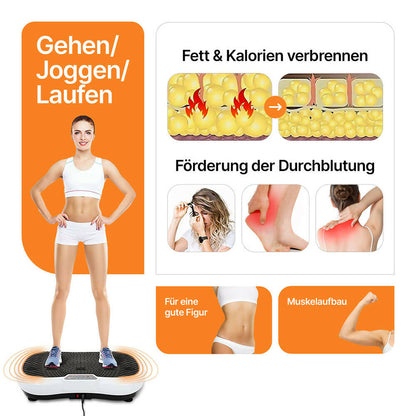 Vibrationsplatte mit 12 Programmen und 99 Intensitätsstufen für effizientes Training / Fitnessplatte