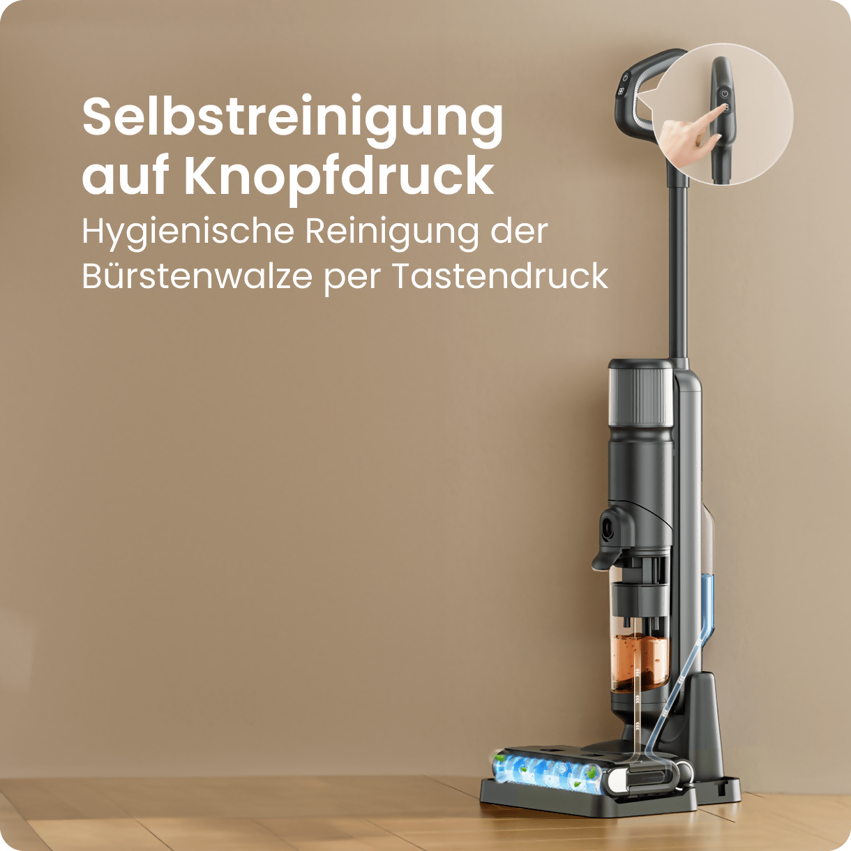 Nass-Trockensauger mit starker Saugkraft: 3 Reinigungsmodi, 55 Min Laufzeit & leiser Betrieb unter 65 dB
