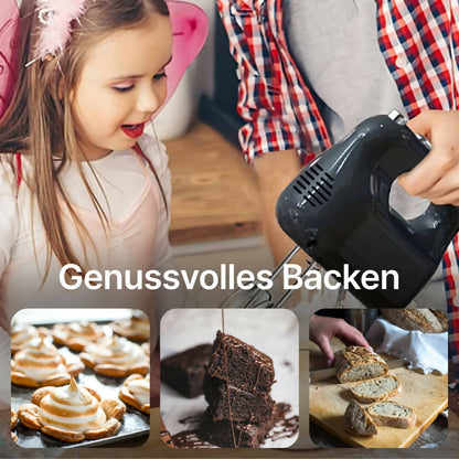 Homlee-EU Handmixer mit 5 Stufen, Turbo-Funktion und 300 Watt