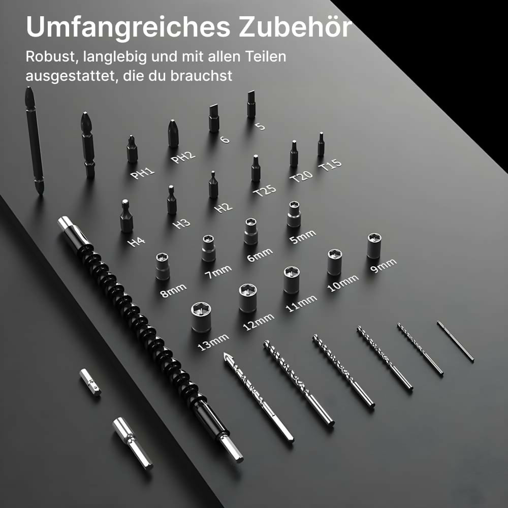 Joying Store Akkuschrauber 21 V mit Schlagbohrfunktion