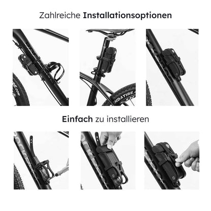Faltbares Fahrrad-Faltschloss aus Stahl mit Halterung und 2 Schlüsseln (1x)