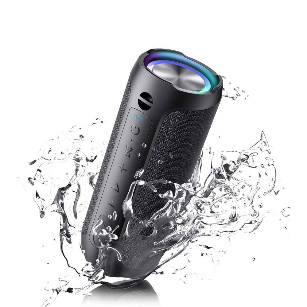 AUKTECH Bluetooth-Lautsprecher mit 24 W, IPX7, Freisprechfunktion und LED-Licht