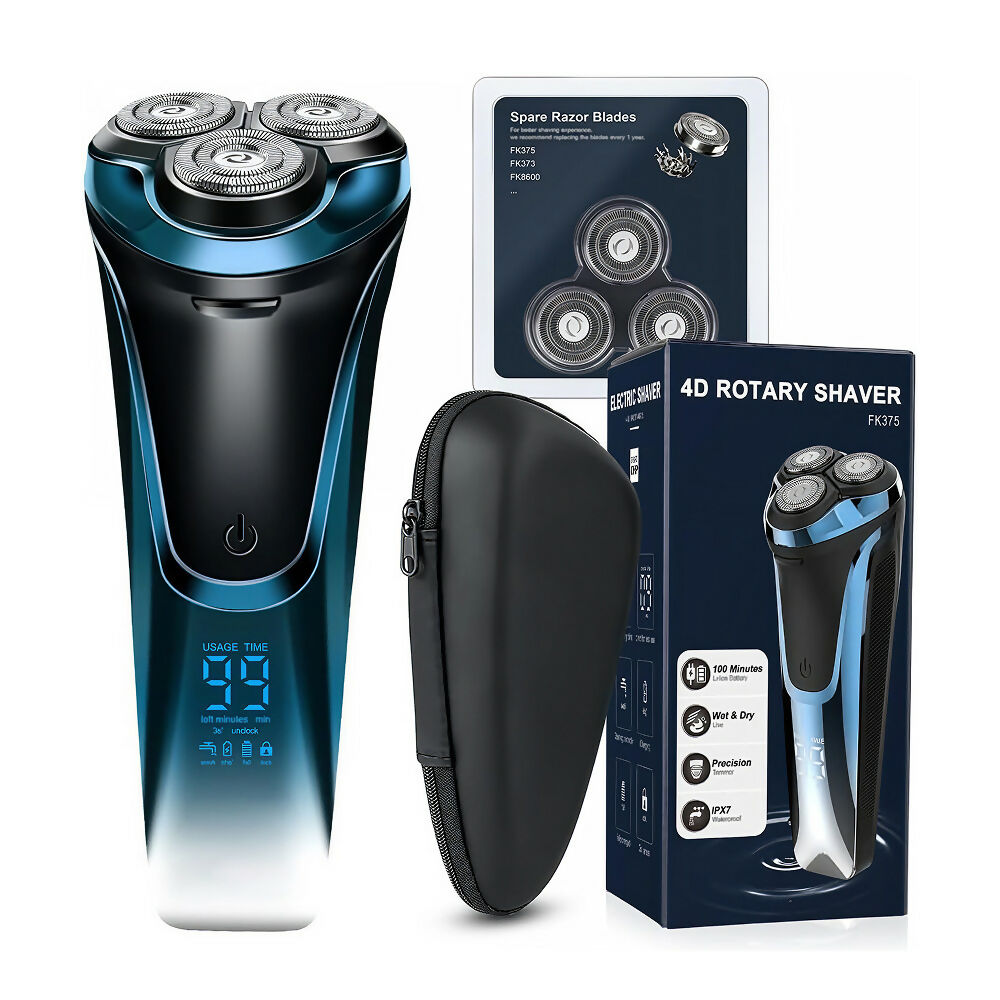 AmurheyDirect elektrischer Herrenrasierer mit Pop-up-Trimmer, Nass- und Trockenrasur, 99 Min. Laufzeit