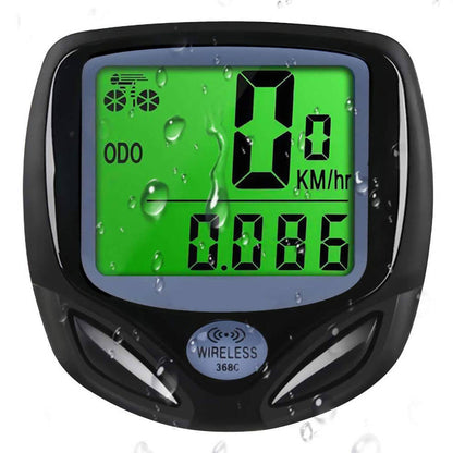 Fahrradtacho (kabellos) mit LCD-Display, 16 Funktionen, IP54 & Hintergrundbeleuchtung