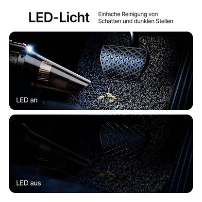 Morrione Akku-Handstaubsauger für Nass & Trocken mit LED-Licht