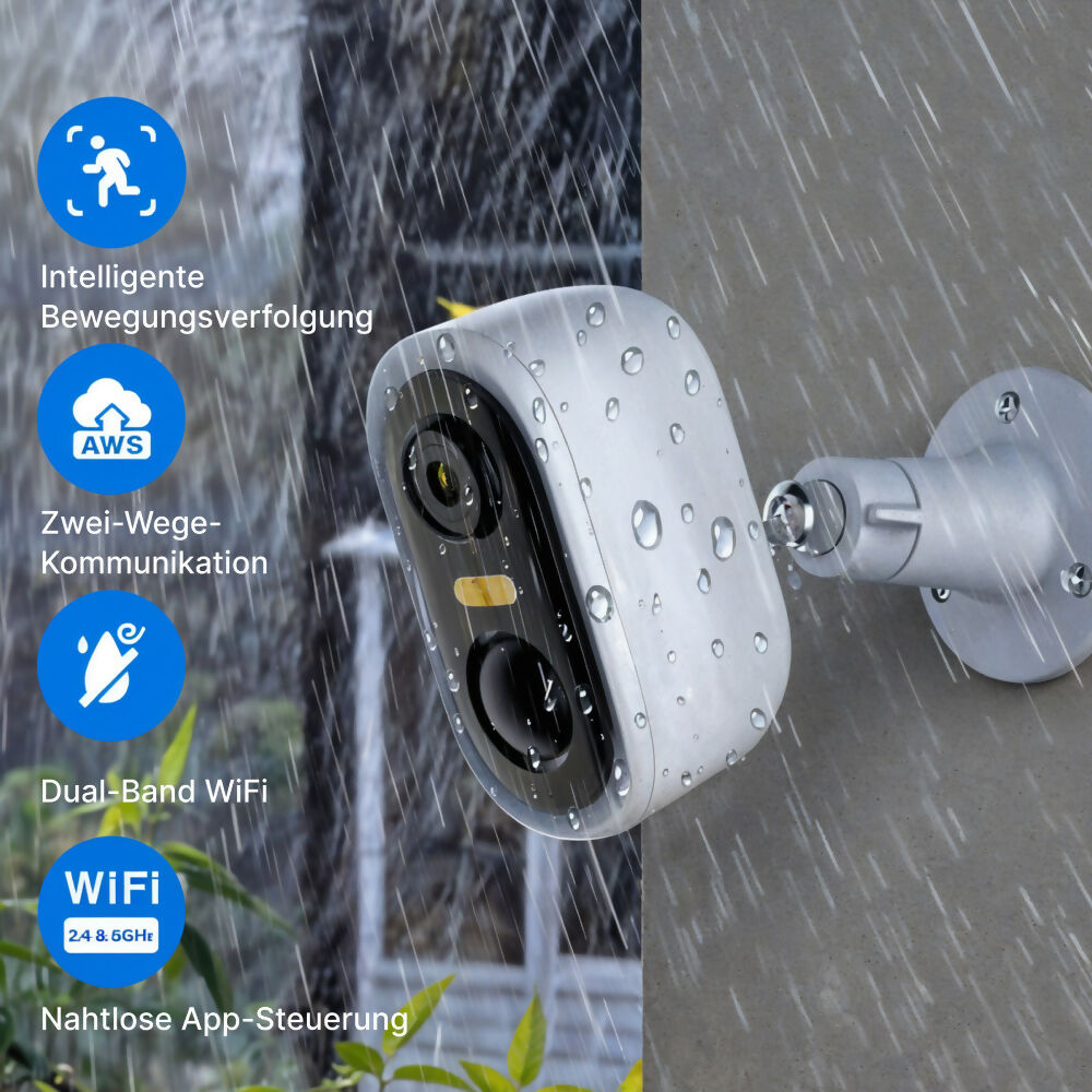 Smarte 3 Megapixel Überwachungskamera mit App